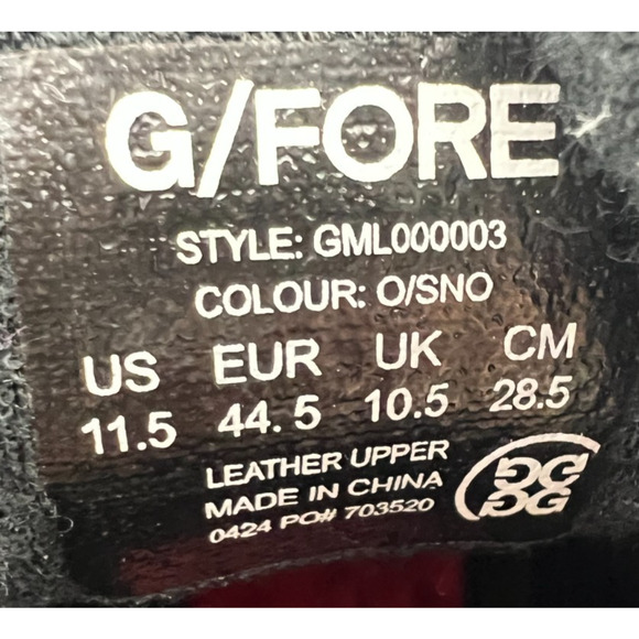 G/Fore G.112 Leather Mid-Top Street Shoe Black/White Men\'s Size 11.5 New main image 10